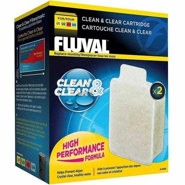 Fluval U Clean & Clear Cartridge Fish Tank Aquarium Filter - A499