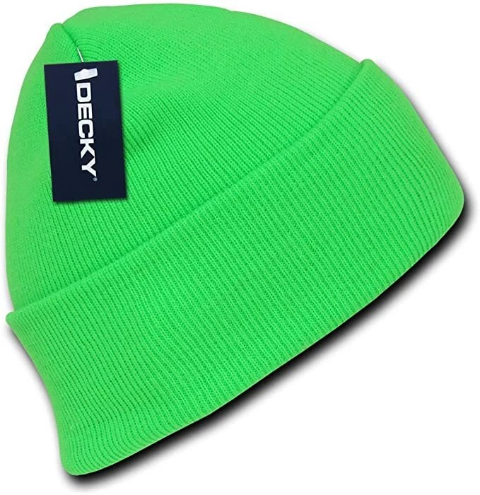 Gorro largo de invierno de acrílico neón con puños Decky Foto 1 de 1