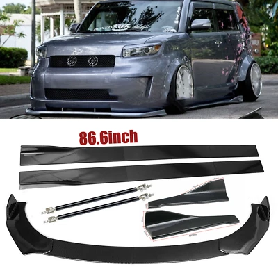 Front Bumper SpoilerFor Scion xB 2004-2015 Body Kit+Side Skirt+Rear Carbon Fiber Foto 1 de 4