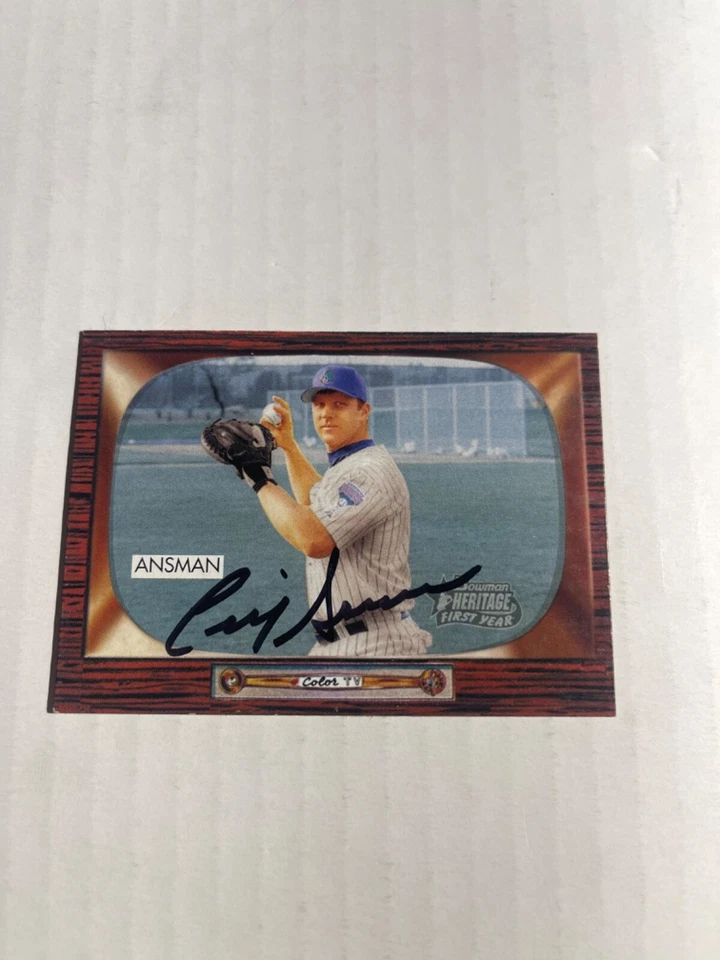 Arizona Diamondbacks CRAIG ANSMAN Signed Card - Image 1 of 1
