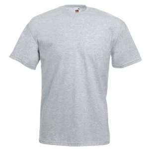 Fruit Of The Loom Mens Valueweight Plain Casual Short Sleeve (BC330) - Picture 1 of 18