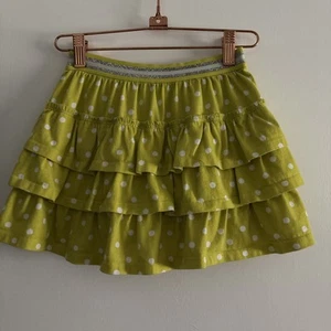 Boden | Girl's Lime Green and White Polka Dot Tiered Skirt | Size: 7-8y - Picture 1 of 7