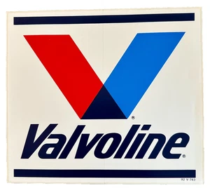 Lrg Vtg 1990s VALVOLINE Racing Sticker Decal 8x9" NOS Motor Oil Gas Can Garage - Picture 1 of 9