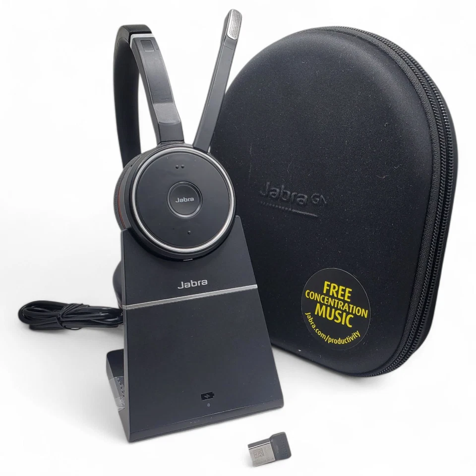 Jabra Evolve 75 UC Wireless Headset + Stand – Open Box – Excellent - Image 1 of 4
