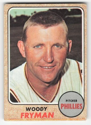 Woody Fryman 1968 Topps #112 Philadelphia Phillies GD - Image 1 of 2