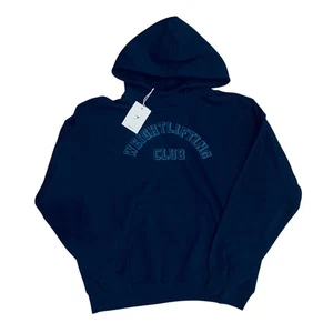 NUOVO Gymshark Weightlifting Club Felpa con Cappuccio Oversize Pullover Navy Small - Foto 1 di 16