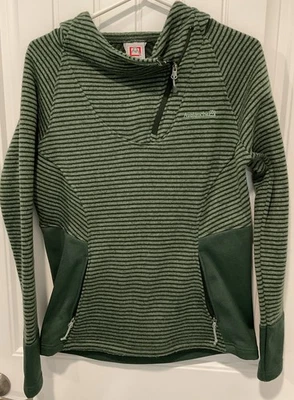 Usado en Excelente Condición Avalanche Para Mujer 1/4 Cremallera Pullover Polar Sudadera con Capucha Verde Bosque Grande Foto 1 de 4