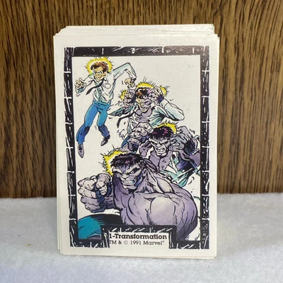 Juego completo de 90 cartas coleccionables Marvel 1991 The Incredible Hulk Foto 1 de 4