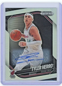 TYLER HERRO - 2024-25 PANINI PRIZM BLACK AUTOGRAPH SILVER HEAT AUTO - Picture 1 of 2