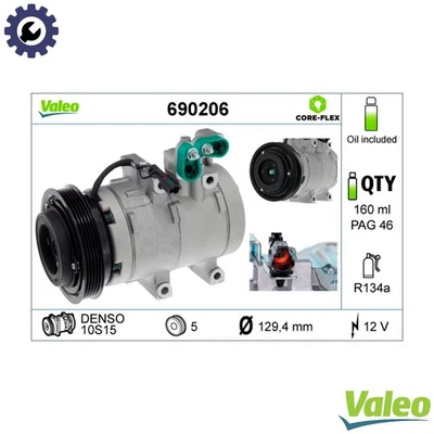 COMPRESSOR AIR CONDITIONING 690206 FOR HYUNDAI SANTA/FE KIA G4JP 2.0L 4cyl 2.4L - Image 1 of 4