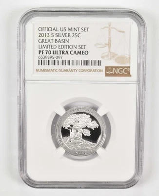 2013-S PF70 Great Basin Silver Quarter US Mint Limited Edition Set NGC *4422 - Image 1 of 4