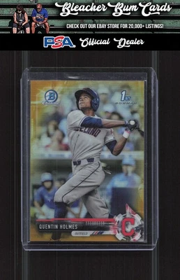 2017 Bowman Draft BDC-118 Quentin Holmes Chrome Gold Refractor #/50 - Image 1 of 2