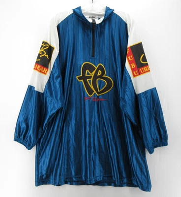 VINTAGE FUBU Jacket Men XL Blue 1/4 Zip Hip Hop Streetwear Anorak Baggy 90s USA - Image 1 of 4