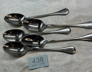 5 Royal Doulton 18/10 Stainless Steel dining Spoons 7” long cutlery vintage used - Picture 1 of 12