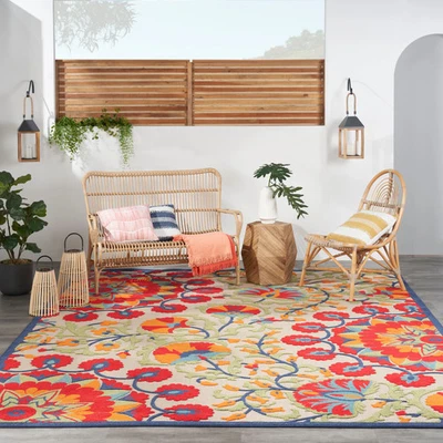 Nourison Aloha Modern Multicolor Floral Botanical Area Rug - Image 1 of 4