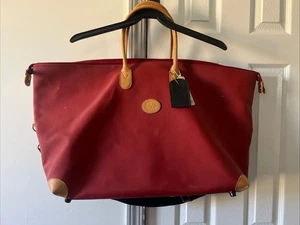 David Jones Paris Large Travel Tote Bag Red And Taupe - Picture 1 of 10