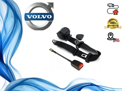 For all Volvo Cars Seat Belt Front Seat 1 Piece Fit Type Material Black - Image 1 of 4