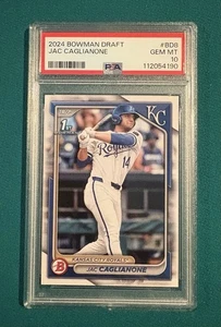 2024 Bowman Draft #BD8 Jac Caglianone 1st Bowman Paper PSA 10 GEM MT  - Picture 1 of 2