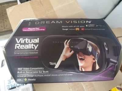 Juego de cabezales de realidad virtual para teléfono inteligente TZUMI con todas las aplicaciones de realidad virtual nueva caja abierta. Foto 1 de 4