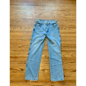 VTG 90s Cowboy Western Wrangler Straight Leg Light Wash 32 32 Mens Blue 96501sl - Picture 1 of 9