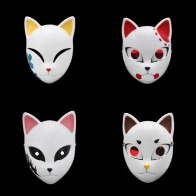 Demon Slayer Fox Mask Kamado Tanjirou Makomo Sabito Cosplay Prop Resin Full Mask - Image 1 of 4
