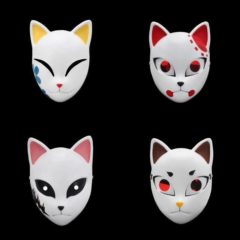 Demon Slayer Fox Mask Kamado Tanjirou Makomo Sabito Cosplay Prop Resin Full Mask - Image 1 of 4