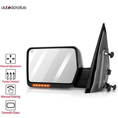 2004 - 2006 年福特 F-150 司机侧纹理黑色手动折叠动力镜 — 第 1/4 张图片