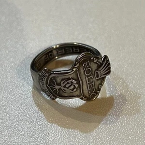 Rolex Rose Spoon Ring Vintage Adjustable 19-21mm Rare Made in Geneva Japan F/S - Picture 1 of 2