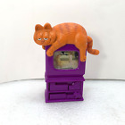 Burger King Garfield The Movie Purple TV Orange Cat Spinning Image Plastic Toy