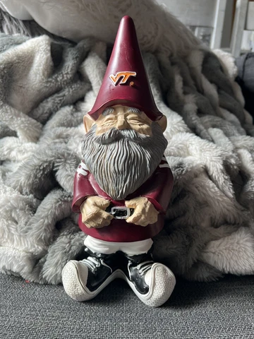 Virginia Tech Gnome Figurine Garden Decor Basketball Football Mascot 11" Cover
