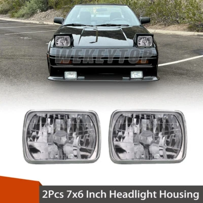 2pcs 7x6 5x7 inch LED Headlight Housing for Toyota Mr2 1986-1995 Coupe Foto 1 de 4