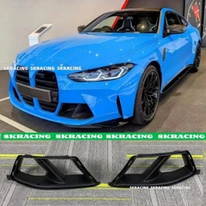 Unpainted FRP Front Bumper Air Duct Vent Trim For 2021-23 BMW M3 G80 M4 G82 G83 - Picture 1 of 12