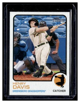 2022 Topps Heritage Minors #201 Henry Davis SP - Image 1 of 2