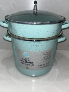 Neu Martha Stewart großer Suppentopf 8 Quart türkis türkis - Bild 1 von 6