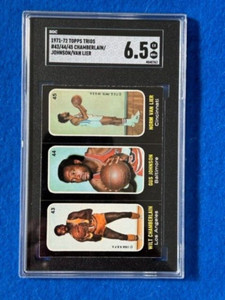 1971-72 Topps Trios Stickers #43-44-45  Chamberlain/Johnson/Van Lier SGC 6.5