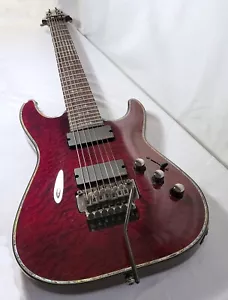 Schecter HELLRAISER 2021C7 FR 7 String Black Cherry Electric Guitar/Gig Bag Exc. - Picture 1 of 13