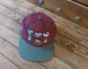 RARE Vintage  MITCH DOWD joe cool snoopy Snapback green  & Red Hat Cap 90’s