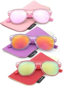 Kinder Mode Sonnenbrille für Mädchen Kleinkind Vintage Stil zweifarbiges Gestell UV400 - Bild 1 von 18