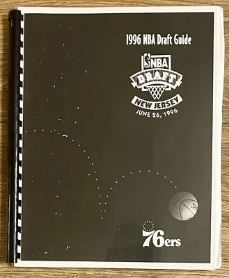 NBA DRAFT 76ERS 1996 GUÍA DE MEDIOS/INFORME DE EXPLORACIÓN/KOBE BRYANT-ALLEN IVERSON 171 pg Foto 1 de 4