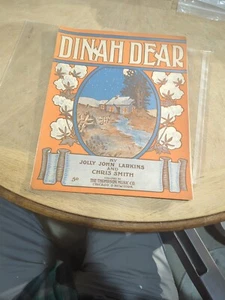 1909 Syncopated Sheet Music DINAH DEAR by Jolly John Larkins - Picture 1 of 3