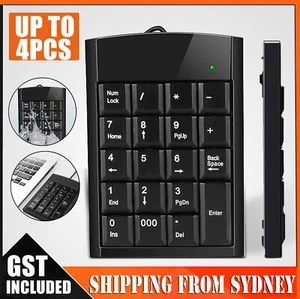 USB Numeric Keypad Portable Number Pad for Laptop Desktop PC 19 key New - Picture 1 of 8