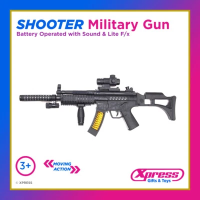 BLAZE STORM Shooter Military Assault Rifle Gun Toy Army Boys Girls Lights Action Sounds NEW