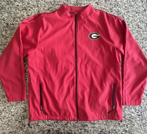 Georgia Bulldogs Colosseum Athletics Jacket Full Zip Red Mens Sz 2XL #C763 Cover
