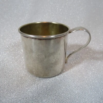 Taza bebé Oneida Community vintage plateada 2,5" Foto 1 de 4