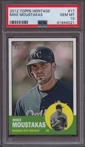 2012 Topps Heritage 17 Mike Moustakas PSA 10 Gem Mint Pop 6 - Picture 1 of 5