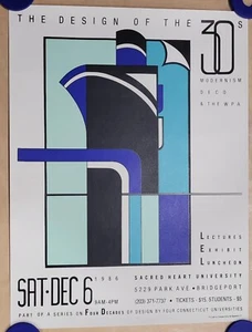 Das Design der 30er Jahre Vintage Ausstellungsplakat, 1986 - Bild 1 von 4
