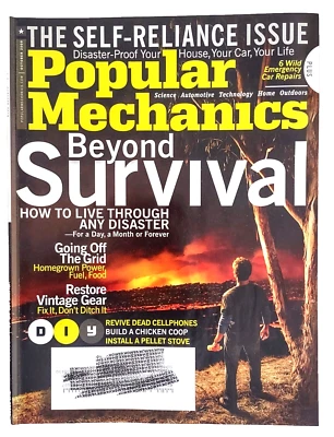 2009 Popular Mechanics Magazine Oct The Self-Reliance Issue, Beyond Survival - Image 1 of 2