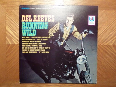 UNITED ARTISTS LP RECORD /DEL REEVES/RUNNING WILD/MOTORCYCLE COVER/VG/EX VINYL - Image 1 of 4