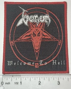 Venom Welcome To Hell Red Border Woven Patch  - Picture 1 of 1