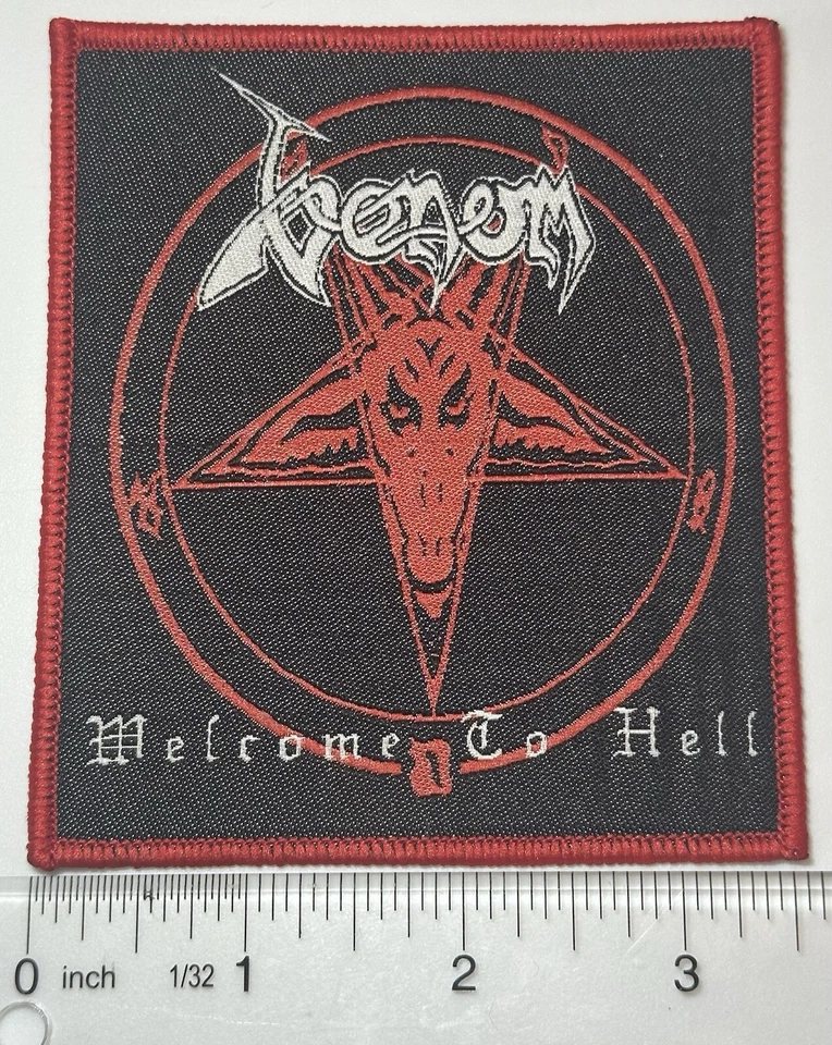 Venom Welcome To Hell Red Border Woven Patch  - Image 1 of 1